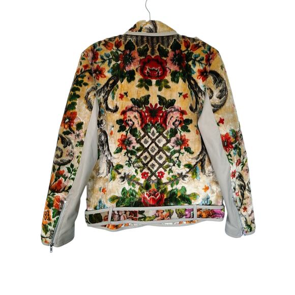 Mia Vesper Obscura Hallowed Tapestry Moto Jacket Nappa Leather Size M Unisex - Picture 6 of 10